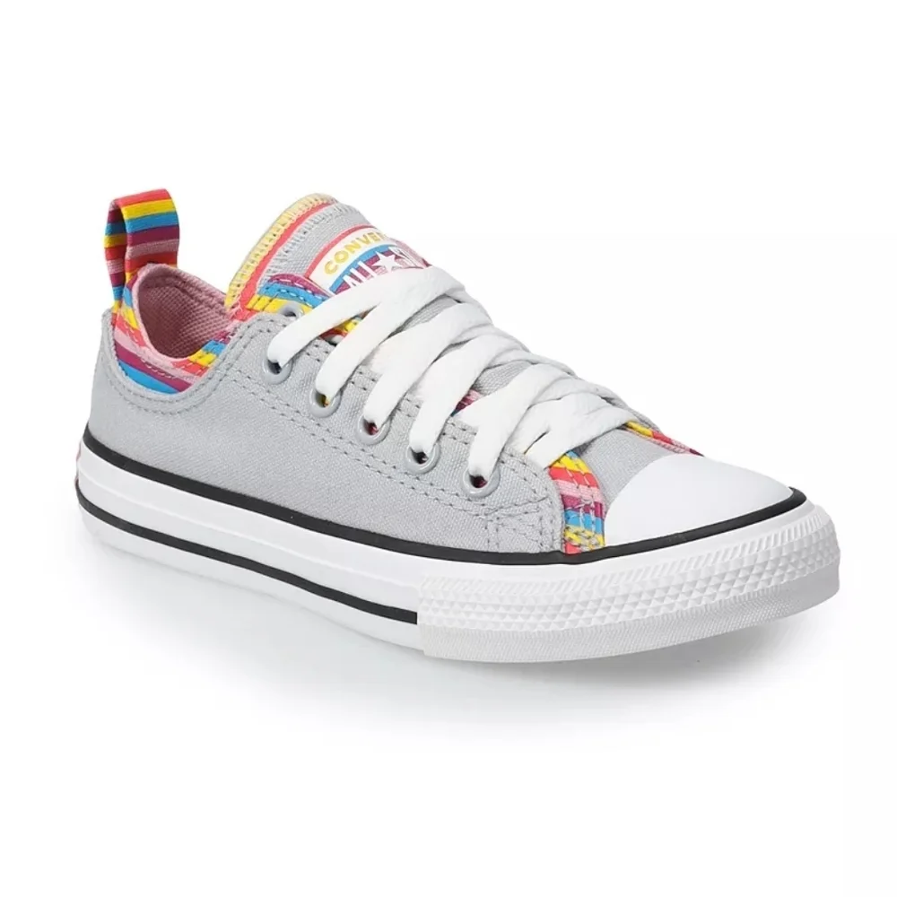 Converse Chuck Taylor All Star Double-Upper Striped Sneakers Size 2.